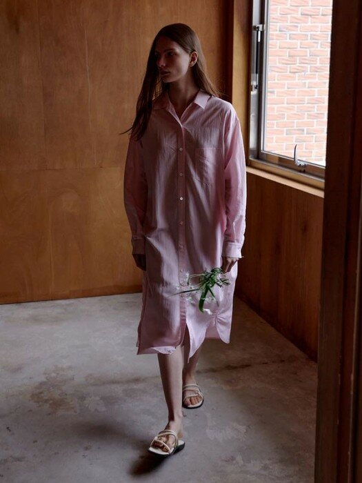 dear shirts dress-soft pink