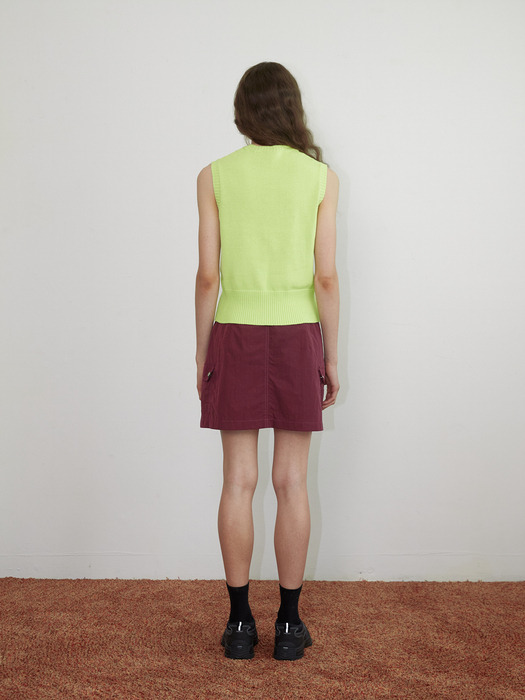 QDRY Knit Vest - Lime Yellow