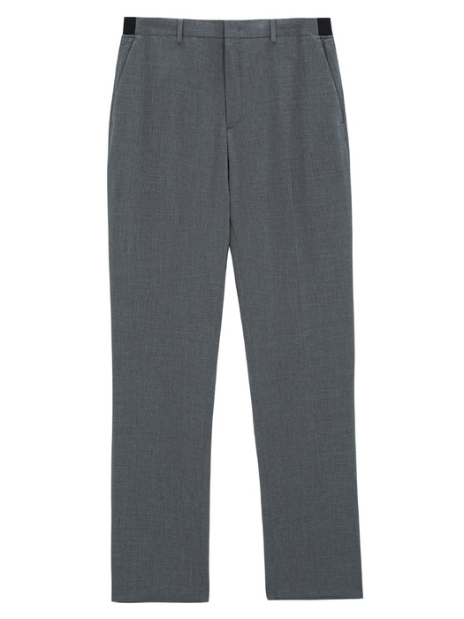 Standard Fit Light Side Banding Slacks - Grey