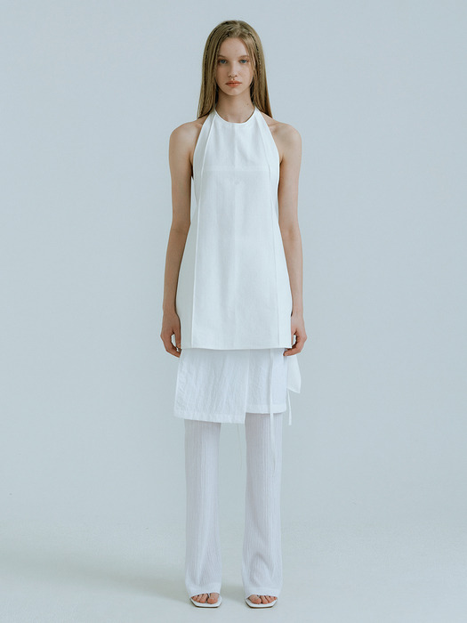 23SS_Halter-neck Mini Dress (White)