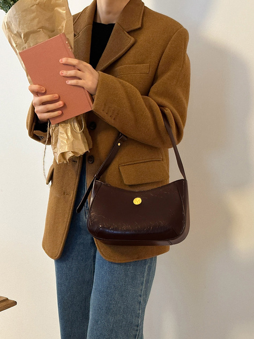 Ecrin shoulder bag - Chocolate brown