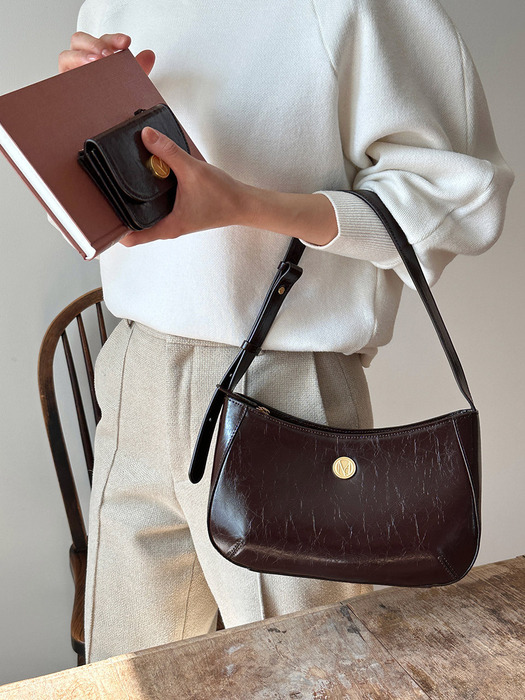 Ecrin shoulder bag - Chocolate brown