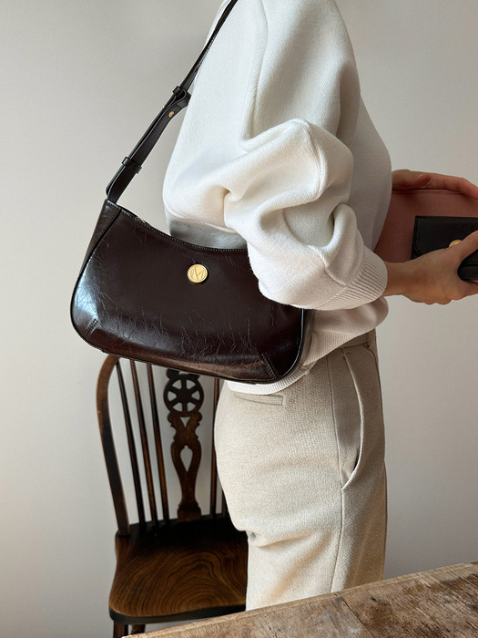 Ecrin shoulder bag - Chocolate brown