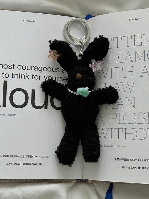 BLACK RABBIT KEYRING_ 블랙 래빗 키링 5color 열쇠고리 인형