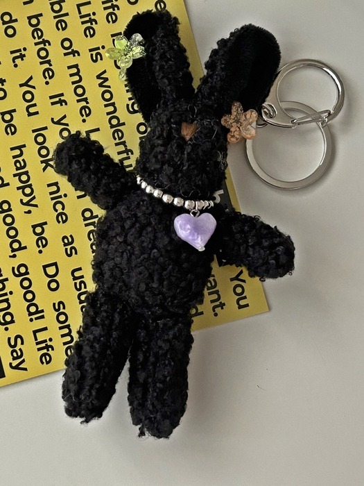 BLACK RABBIT KEYRING_ 블랙 래빗 키링 5color 열쇠고리 인형