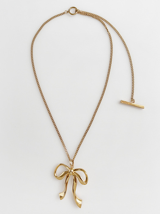 Big Bow Toggle Necklace / Gold