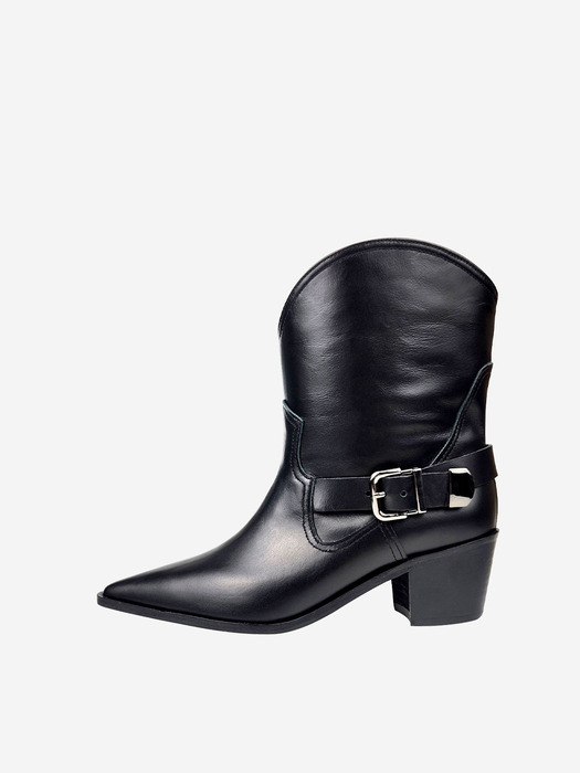 NEW HATHER WESTERN BOOTS_BLACK/RS07BK