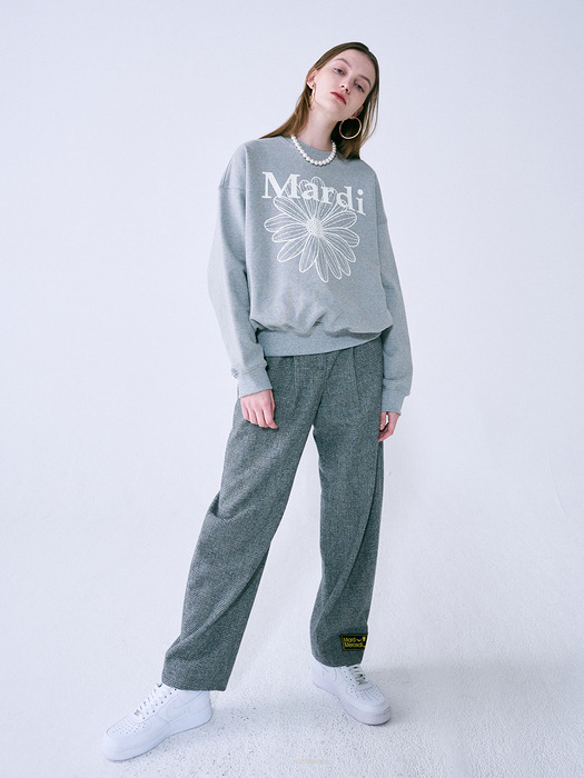 SWEATSHIRT FLOWERMARDI_GREY IVORY