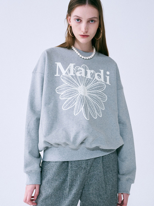 SWEATSHIRT FLOWERMARDI_GREY IVORY