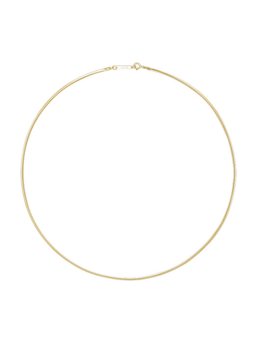 [925 silver] Un.silver.161 / flat soir necklace (long ver.)(gold)