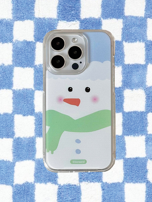 Shy snowman case  (Jelly/Jell hard/Card case)