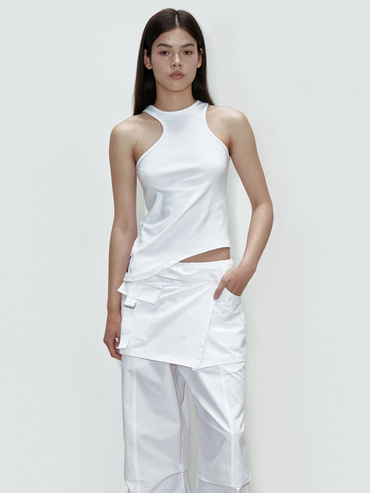 ASYMMETRY SLEEVELESS / WHITE