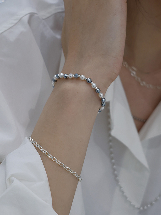SILVER925 DAILY PEARL BRACELET(mix)