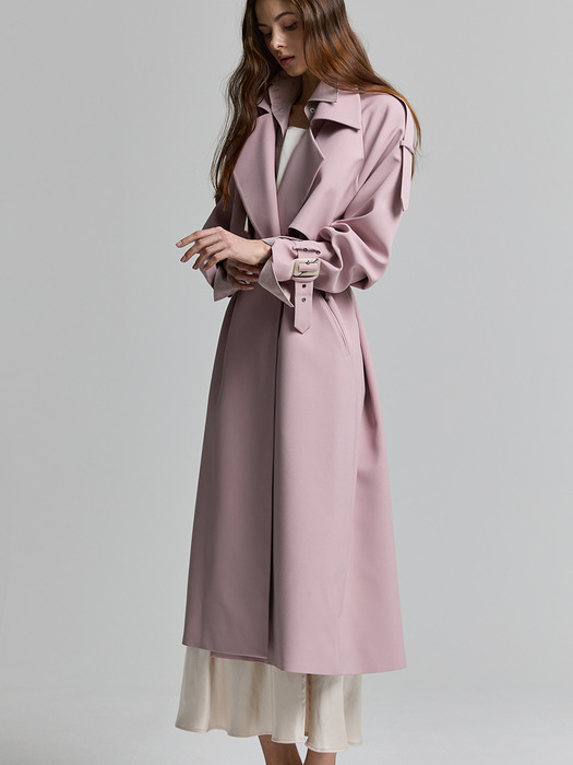 graypink trench coat