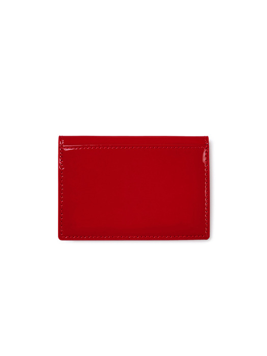 TRIANGLE FLAP CARD HOLDER - CHERRY RED