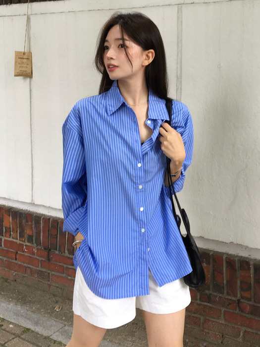 SITP5150 오버핏 라운지 ST 셔츠_Light blue ST