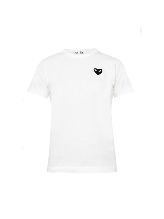 꼼데가르송 여성 블랙 하트 반팔 티셔츠 AZ-T063-051-2