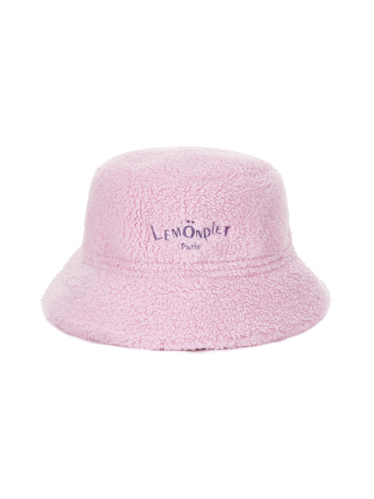 FAUX FUR BUCKET HAT WITH LEMONPLET LOGO  (LAC026KRACC)