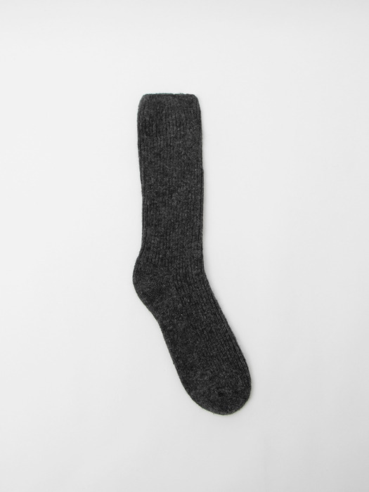 WOOL LONG SOCKS CHARCOAL