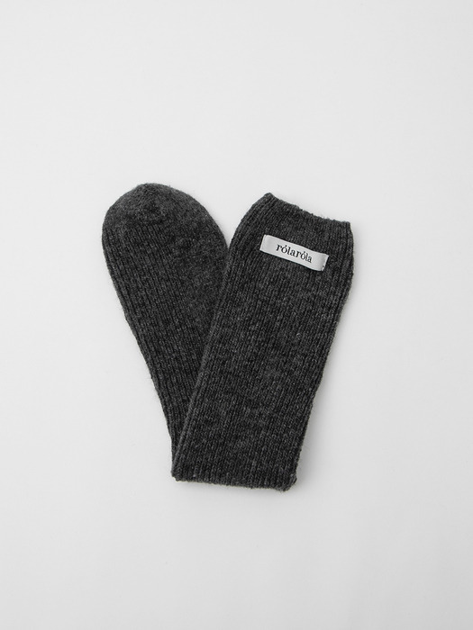 WOOL LONG SOCKS CHARCOAL