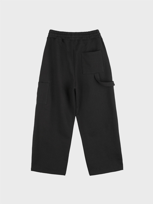 CARPENTER TUCK SWEAT PANTS_BLACK