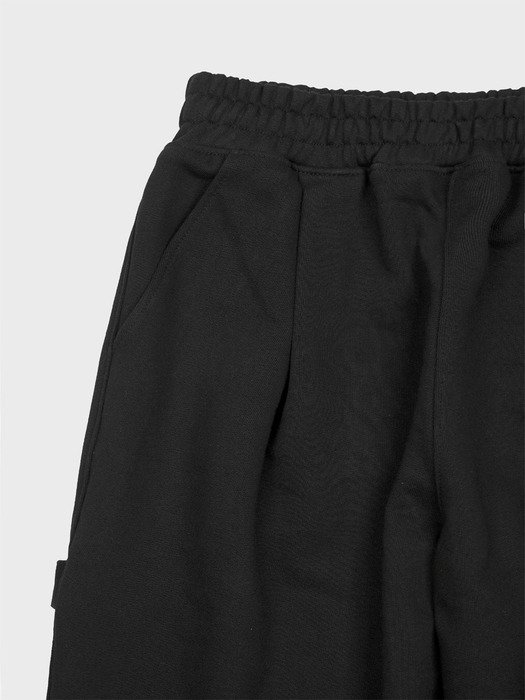 CARPENTER TUCK SWEAT PANTS_BLACK