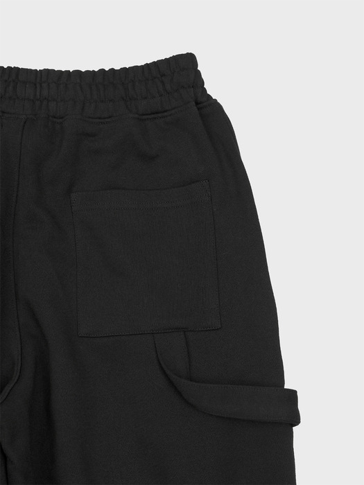 CARPENTER TUCK SWEAT PANTS_BLACK