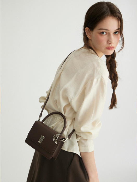 Belier handle bag brown