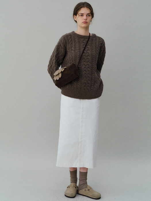 linger bag (suede brown)