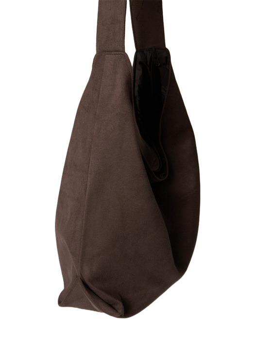 Suede Hobo Bag (Dark Brown)