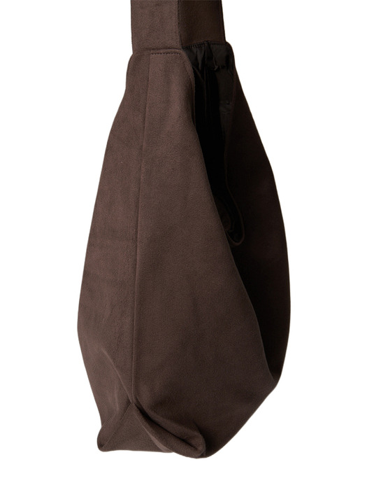 Suede Hobo Bag (Dark Brown)