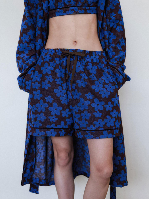 PAJAMA PANTS (SHORT) - CHOCOLATE BLUE