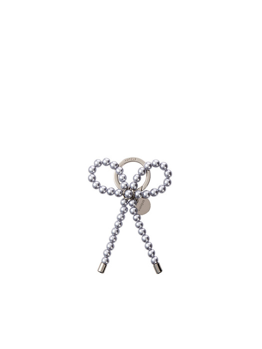 Pearl Ribbon Charm (펄 리본 참) Grey