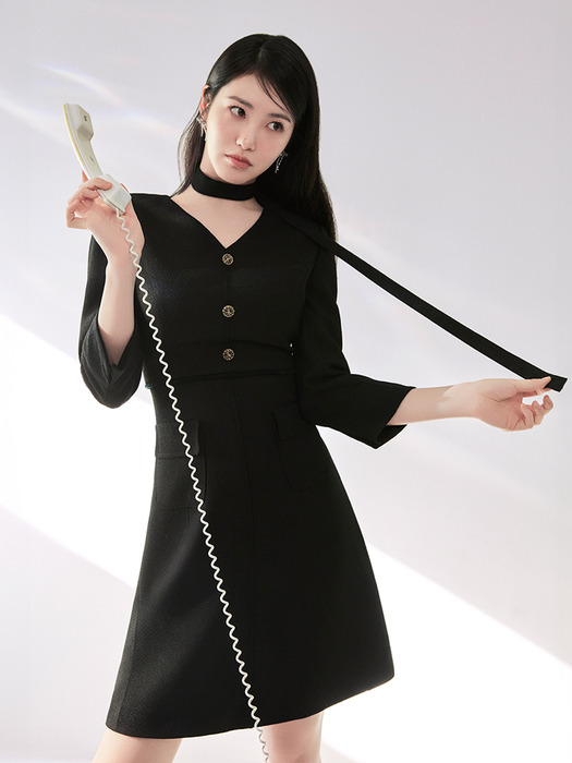 잇미샤 타이 셋트 트위드 원피스 ITP3ZOP900 (2COLOR)