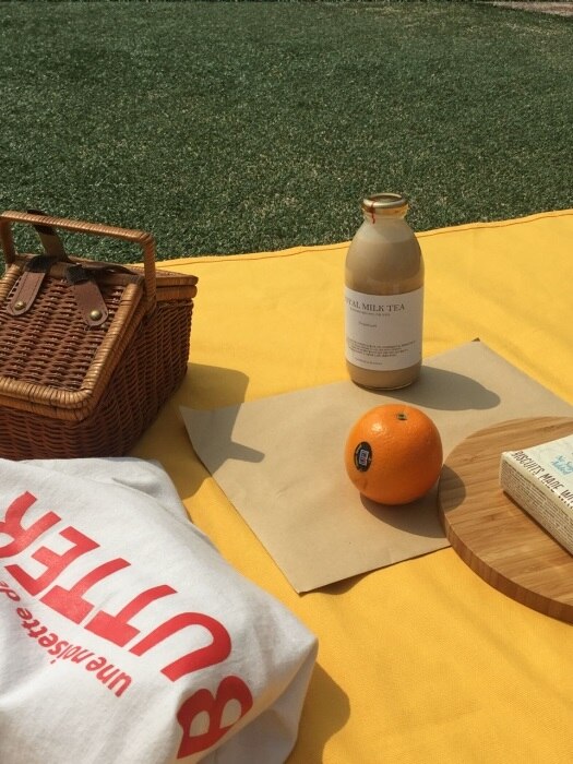 MUSTARD, BEIGE PICNIC MAT