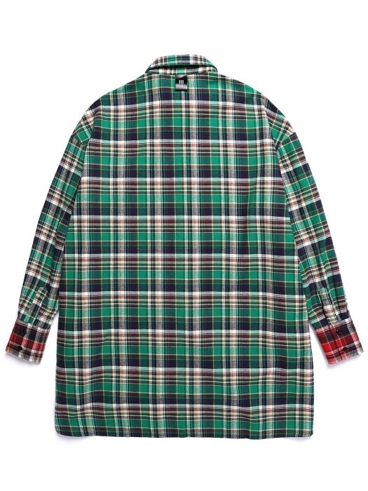 MIX FLANNEL OVERSIZE SHIRTS (GREEN)