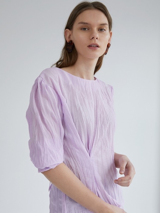 Puff Wrinkle Blouse - Pink