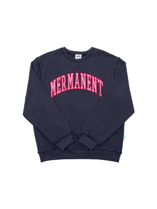 [Mmlg] MERMANENT EMB. SWEAT (GRAYISH NAVY)