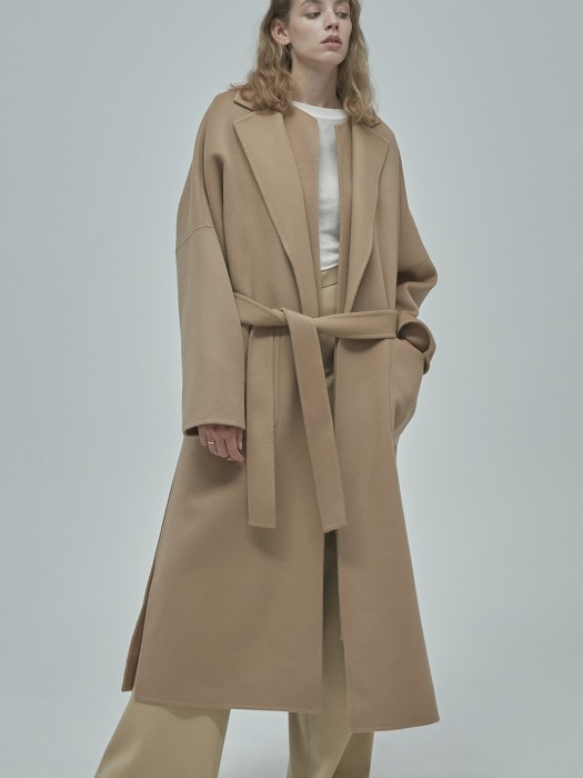 CT93WO14 HANDMADE ROBE CT - CAMEL