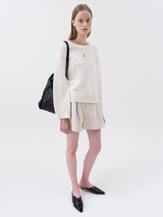 SS20 Plain Pullover Knit Ivory