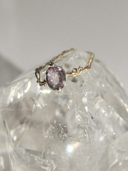 Violet Sapphire by italy chain  Ring (14k)