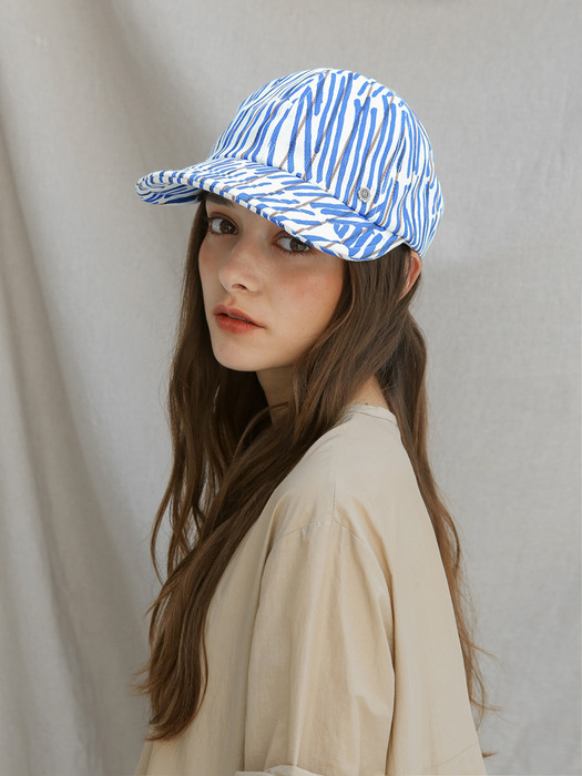 Wire ball cap - Sketch blue stripe