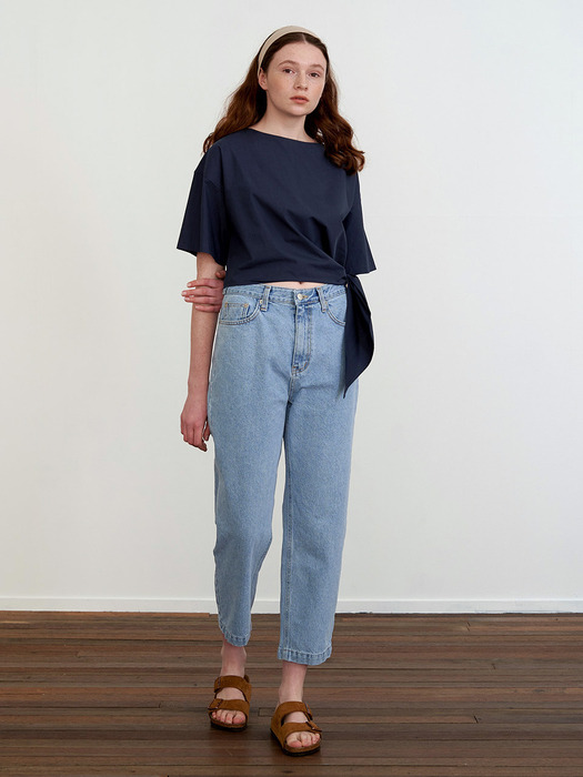 TIE BLOUSE - NAVY