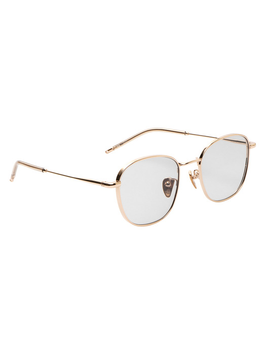 Holden Caulfield [rectangle] - Peach Gold(Gray Tint Sunglasses)