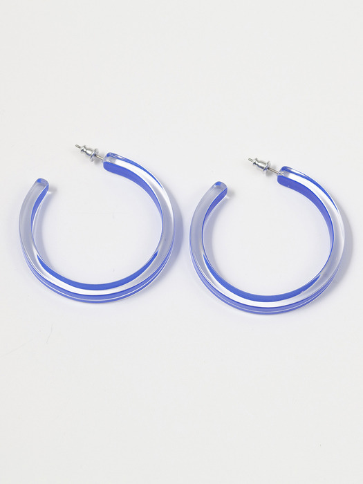 Clear C ring - blue