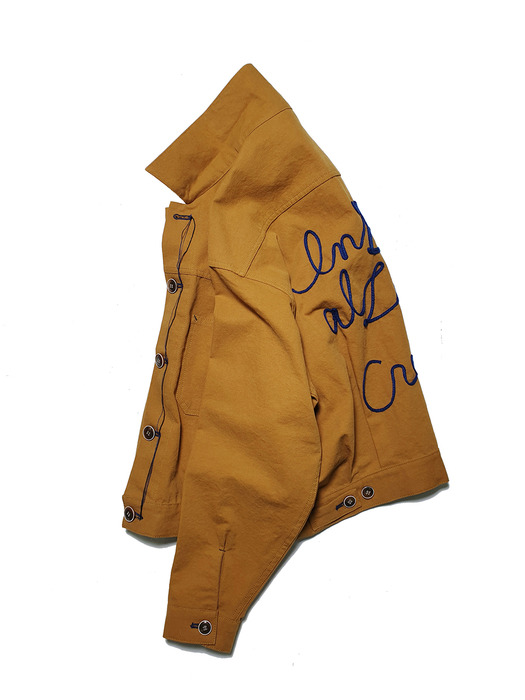 10s Oxford lettered jacket 20ver-Mustard