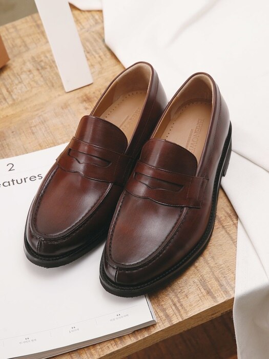 Y-tip Penny Loafer Brown#6041