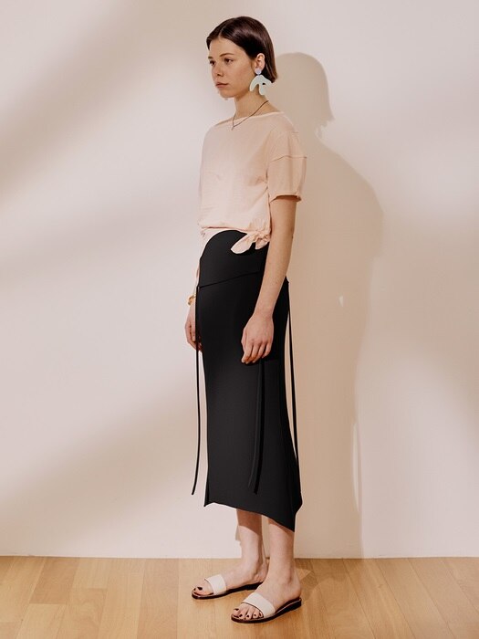 Panel Mermaid Skirt_Black