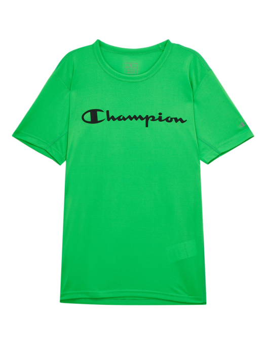 [EU] Champion 로고 스포츠 반팔 티셔츠 (NORMAL GREEN) CKTS0E048E2
