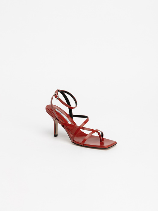 Orchidia Strap Sandals in Ruby Brown